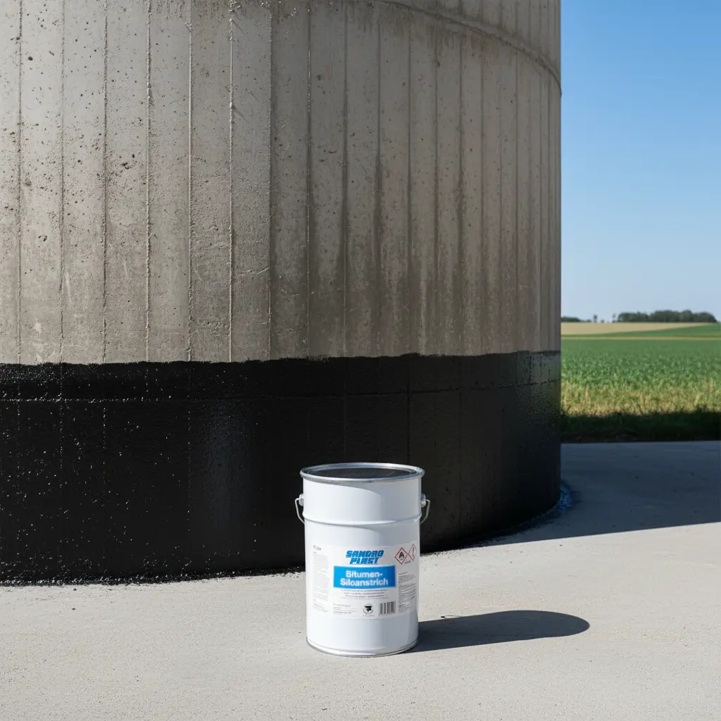 Bitumen Siloanstrich Wandlack säurebeständig UV-fest für Betonsilos Güllelager - Produktbild 8 Gebindegröße Eimer Hobbock - Vorschau